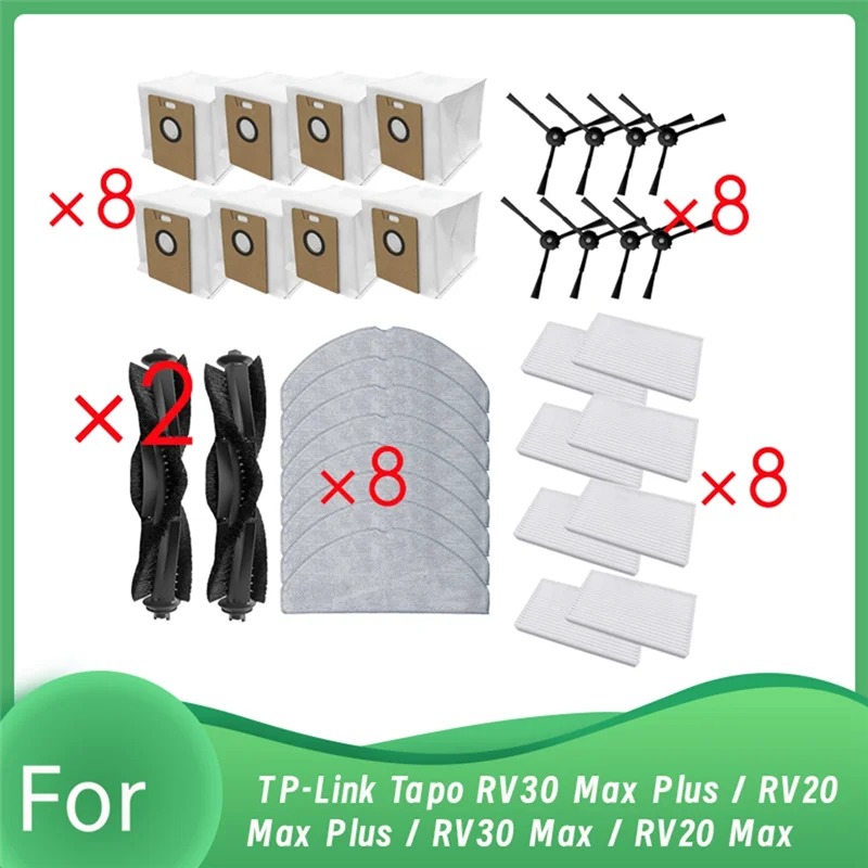 A01V-For TP-Link Tapo RV30 Max Plus / RV20 Max Plus / RV30 Max / RV20 Max Robot Vacuum ملحقات متينة للغاية