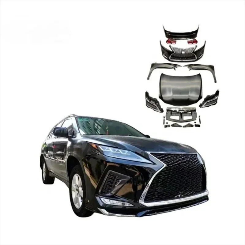 

Upgrs for 2004-2008 RX330 Replace RX350 front and rear bumper grille hood fender headlights taillight body kit