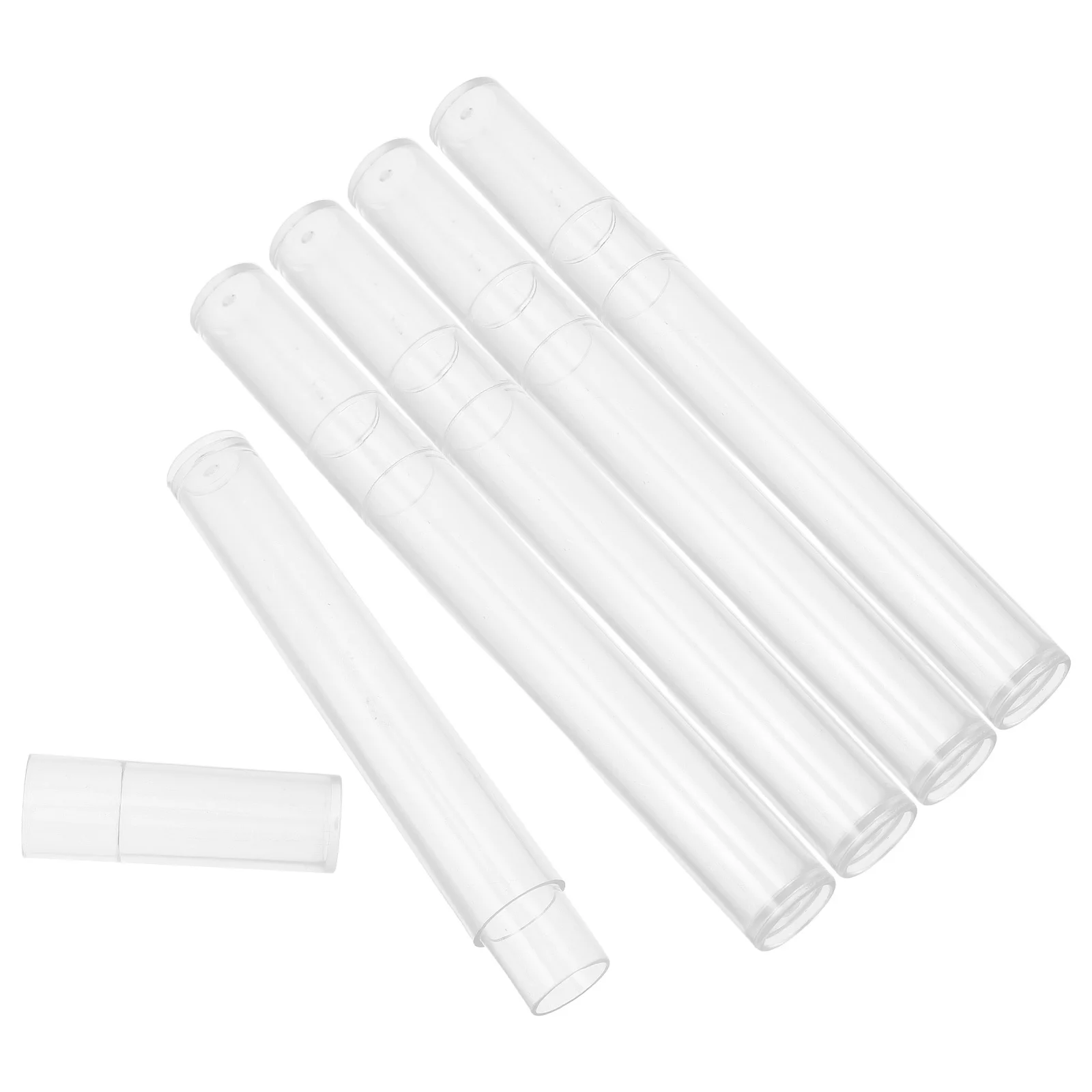 Organisateur de pincettes transparentes, Tube, mallette de rangement étanche, outils de manucure de cils, support de voyage, support de pincettes Compact 5 pièces