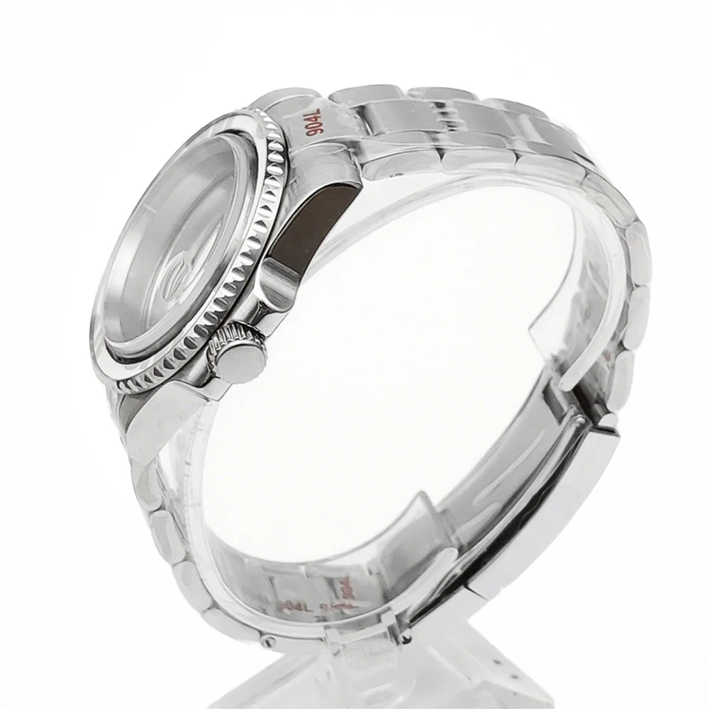 Orologio da uomo di alta qualità 40mm NH35 Log Orologio da uomo in acciaio nero Cassa in acciaio inossidabile per movimento nh35 8215 Quadrante da 28,5 mm Giorno Jst