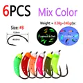 6 piezas de colores surtidos