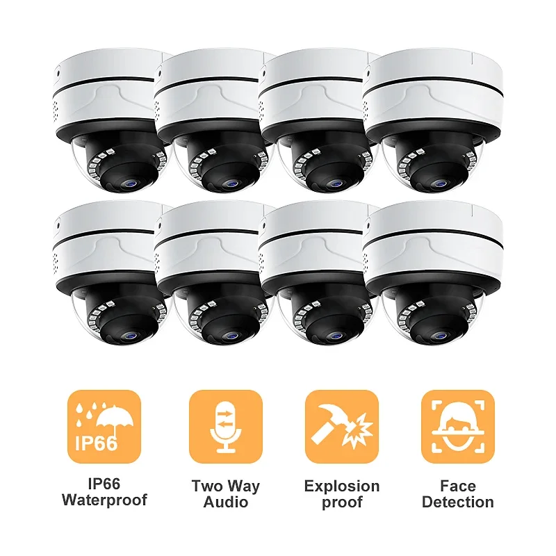 Sistema di telecamere di sicurezza Xmeye 4/8 canali 4K 8MP Face Recognize Audio Motion Detection Telecamera CCTV in vendita Sistema di sorveglianza telecamera