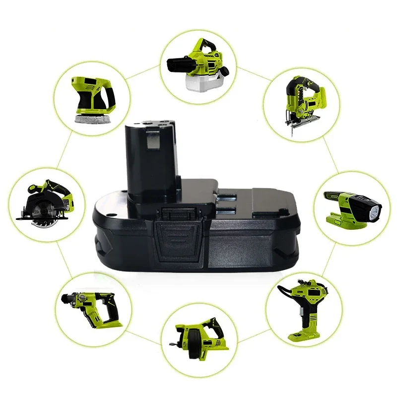 3.0Ah 4.0Ah 5.0Ah untuk RYOBI P108 18 V baterai 18 Volt Lithium-Ion Power Tools P104 P107 RB18L50 RB18L20 P108