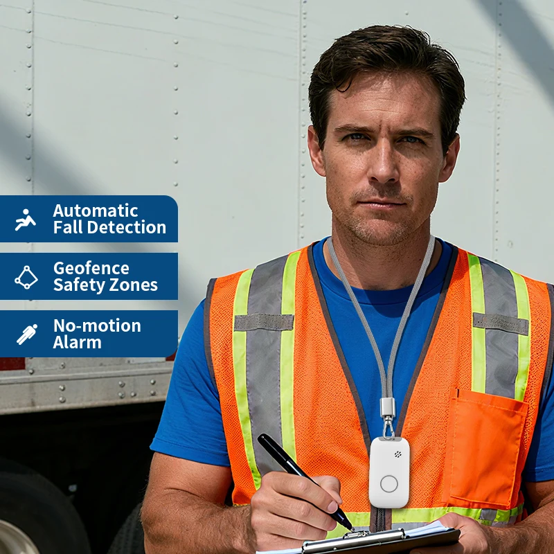 EV12 Loneworker Welfare Check Solution Truck Driver Check-In and GPS Location Monitoring 4G LTE SOS Button Alarm