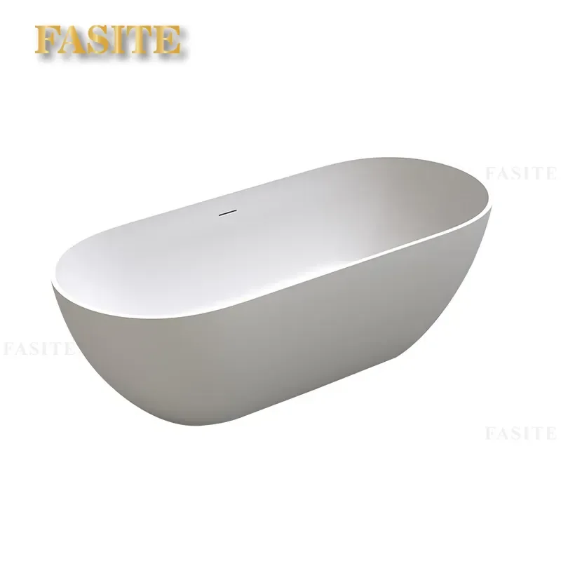 Bathtub Artificial Stone Integrated Household Small Apartment Deep Soaking Tub