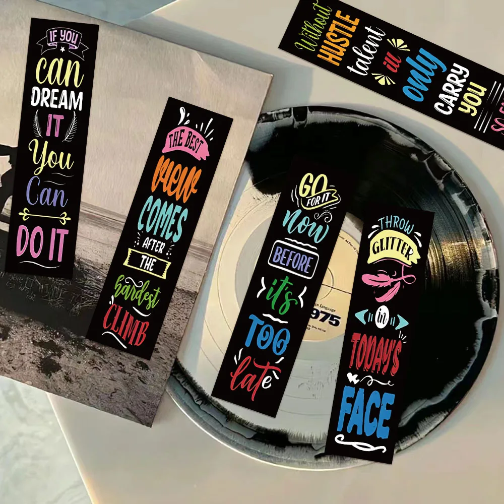 30PCS Inspirational Encouragement Bookmarks Student Books Decoration Reading Label Cards Creative Gifts
