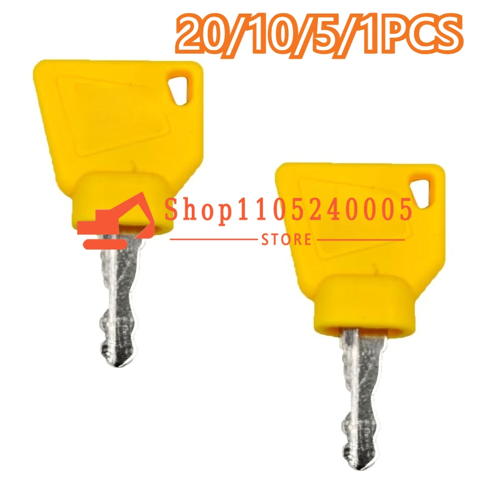 20/10/5/1PCS for 3CX High Quality Excavator Ignition Key for 701 45501 333-Y1374 331-26790 14607 Machine Digger Replacement Part