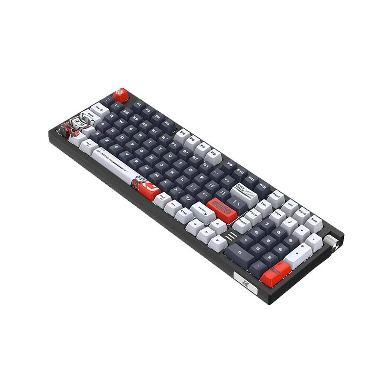 E-sports game classic optical axis mechanical keyboard 100 keycap keys Meow on both sides RGB light effect gradual change color