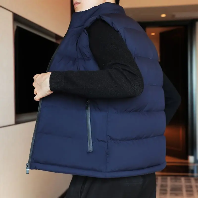 

Men's Winter Thickened Down Vest Jacket Warmth Outerwear Thick Blazer for Men's Fashionable Autumn Winter Wear