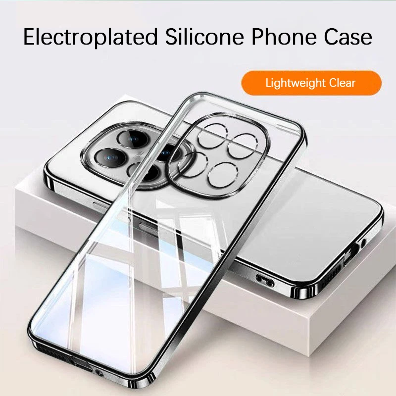 Original Galvanisierte Dünne Handyhülle für Redmi Note 15 Pro Plus Pro+ 15Pro 4G 5G Luxuriöse Silikon Hochwertige Transparente Rückabdeckung
