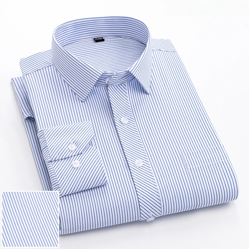 Nieuw in overhemd elegante katoenen shirts met lange mouwen voor mannen slim fit Casual effen overhemd geruite designer tops zachte houndstooth kleding