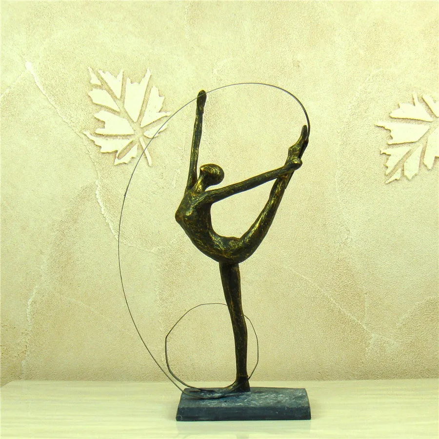 Imagem -06 - Ginástica Figura Escultura Menina Resina Abstrata Calisthenics Estátua Esporte Prêmio Decoração Arte e Artesanato Ferro Acessórios Ornamento