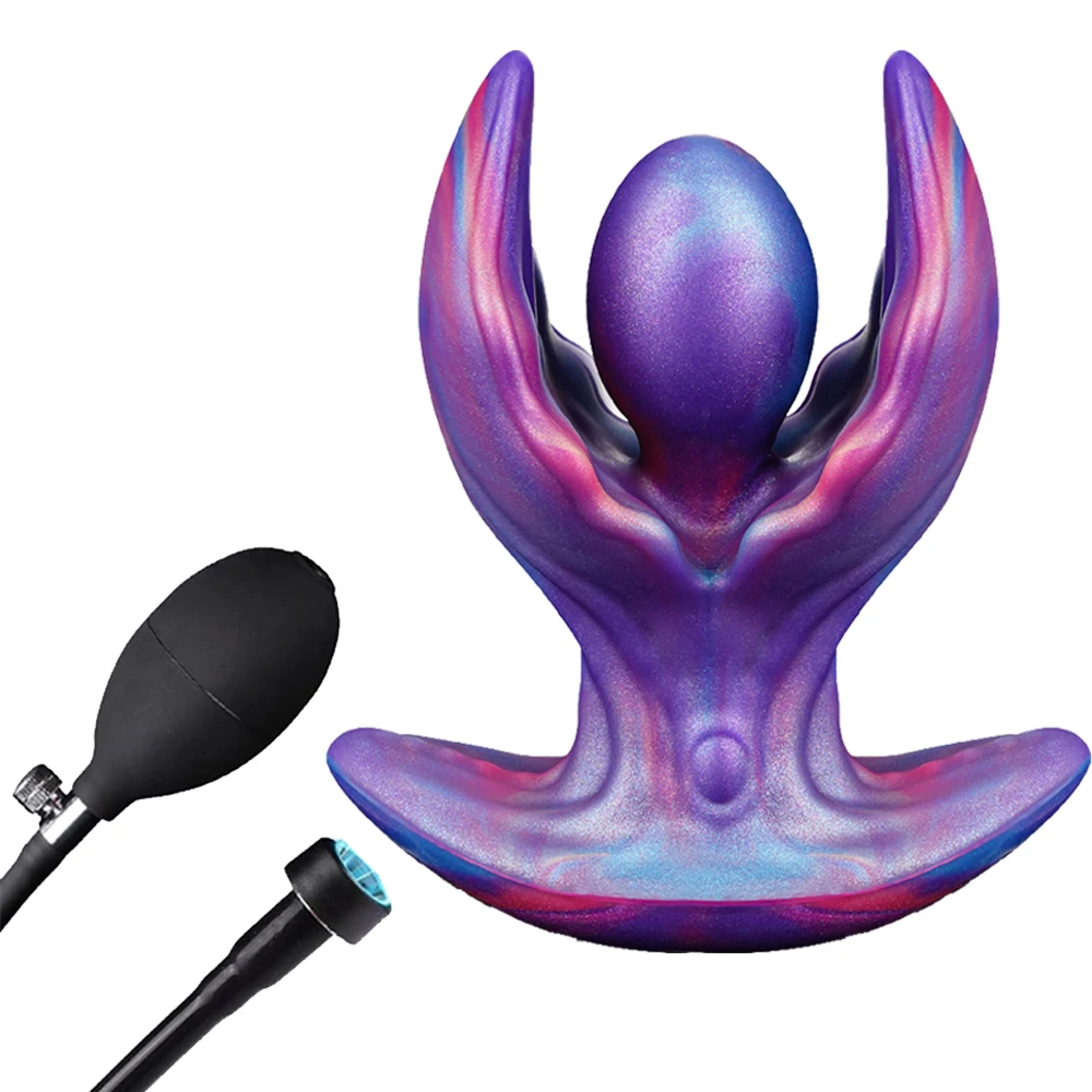 Wearable Handheld Magnetic Inflatable Anal Plug Flower Anal Dildo Animal Penis Butt Plug Tail Fantasy Monster Dildo Sex Toys