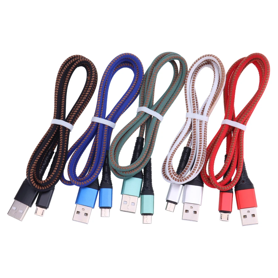 

50pcs Nylon Braided 1M USB C Micro Type-C Cable Fast Charging for iPhone 11 X 12 13 Samsung S9 Huawei Xiaomi Android Charge Wire