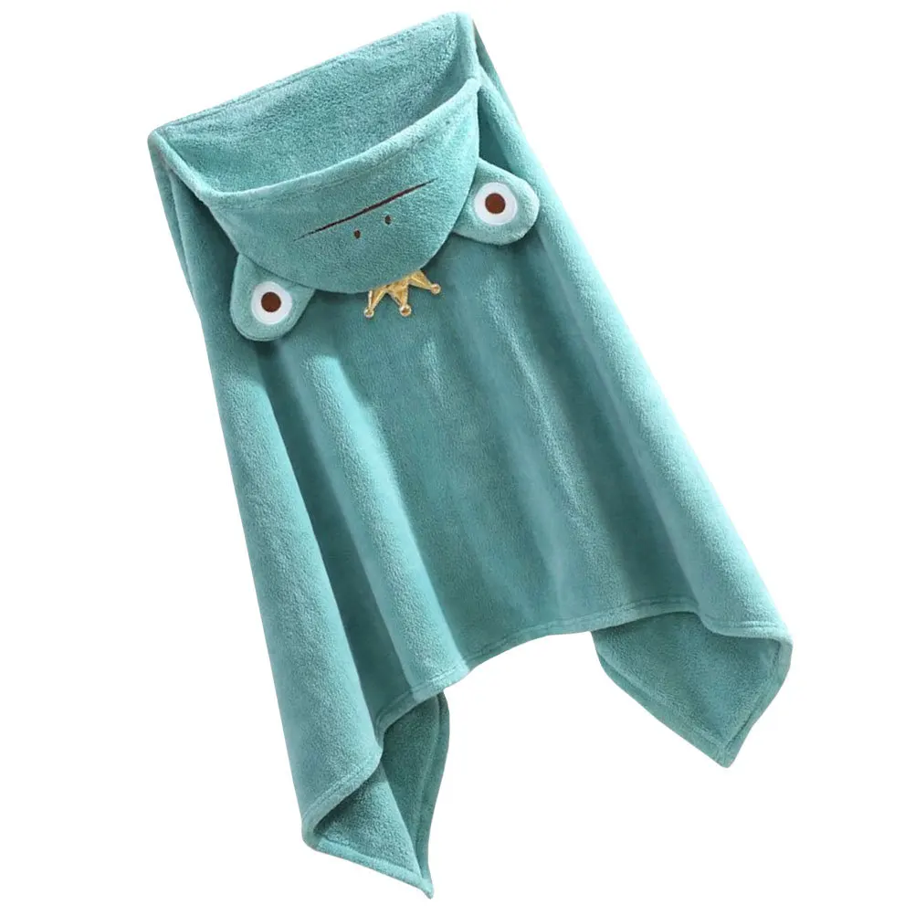 

Lovely Hooded Kids Bath Towel Cartoon Design Super Absorbent Toddler Bathrobe Soft Shower Towel Cartoon Bathrobe