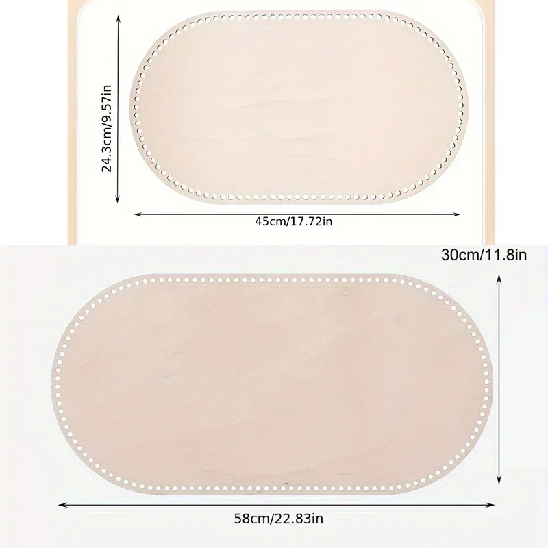 2026 new large and small wooden weaving templates oval knitted base wooden crochet basket bottoms oval basket wood base for diy