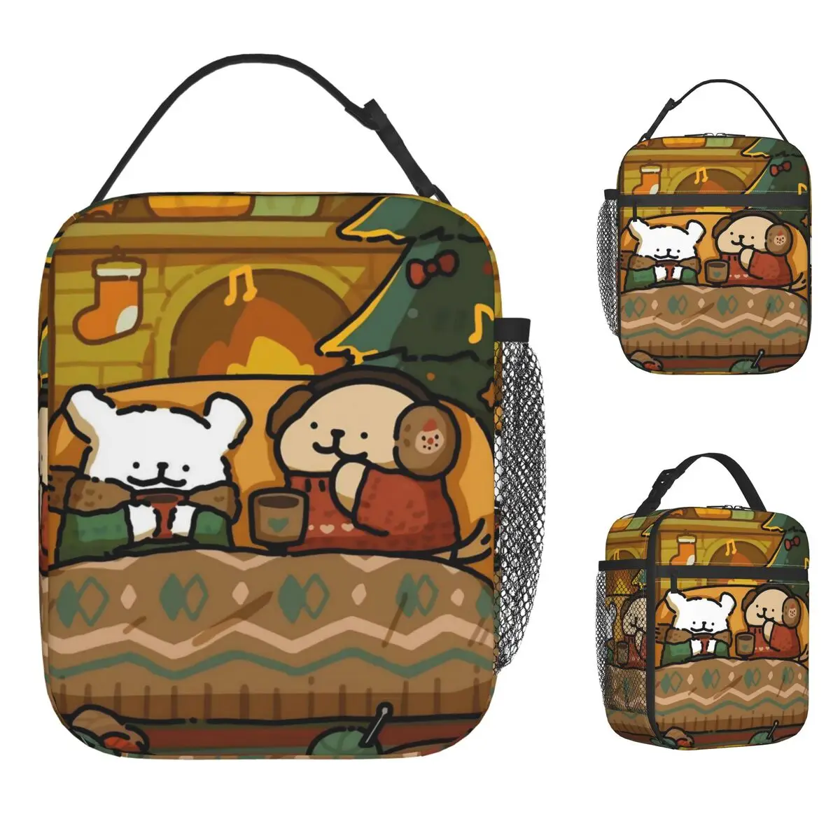 Line Dogs Lunch Bag For Women Designer Lunch Box Funny Picnic Cooler Bag Portable Oxford Thermal Lunch Bags