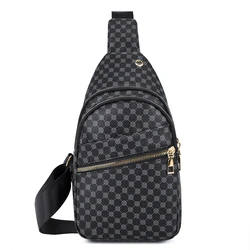 VC erkek kentsel seyahat göğüs çanta Trend tasarım PU deri Unisex erkekler için omuzdan askili çanta telefon Sling Crossbody çanta Sacoches Hommes