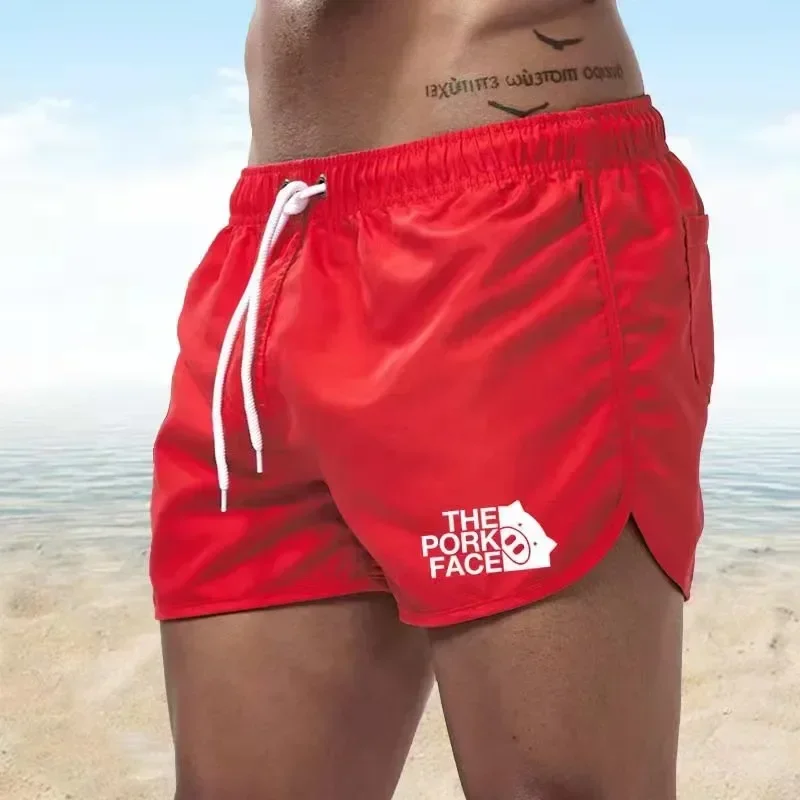 New Men's Beach Shorts Summer Men's Swimwear Sexy Swimming Trunks Men's Running Shorts Sea Surf Shorts Men's Sports Shorts