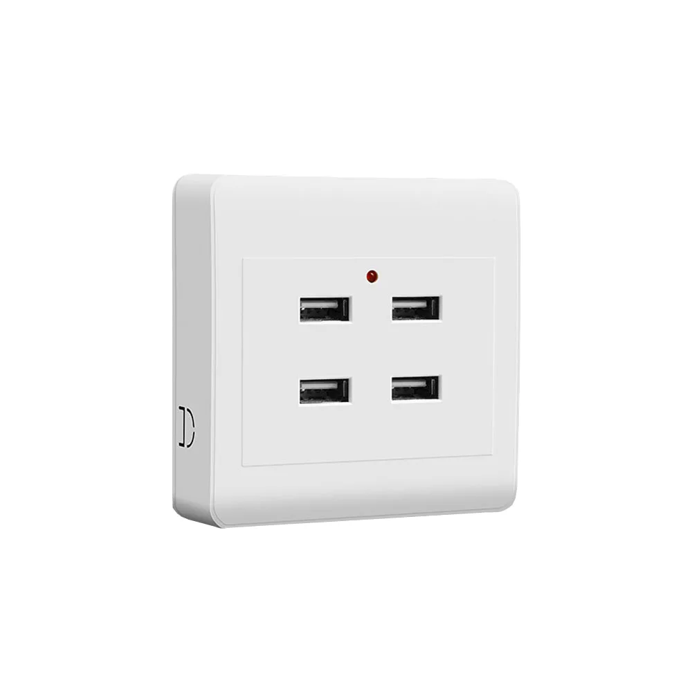 86 Type USB Socket Panel 110V-250V To 5V Type-C Wall Power Socket Fast Charging Panel Switch 2/4 Ports