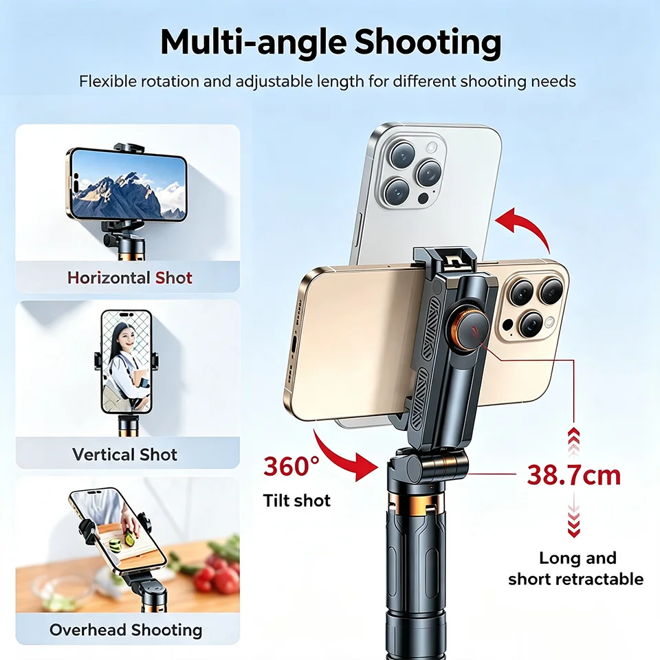 Universal Portable Selfie Stick Tripod Foldable Mini Selfie Stick Phone Tripod Stand Detachable Wireless Remote Controller