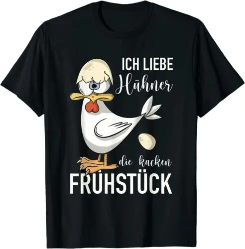 Neu Ich Liebe Hühner - Frühstück Lustiger Spruch Premium Geschenk Tee T-Shirt