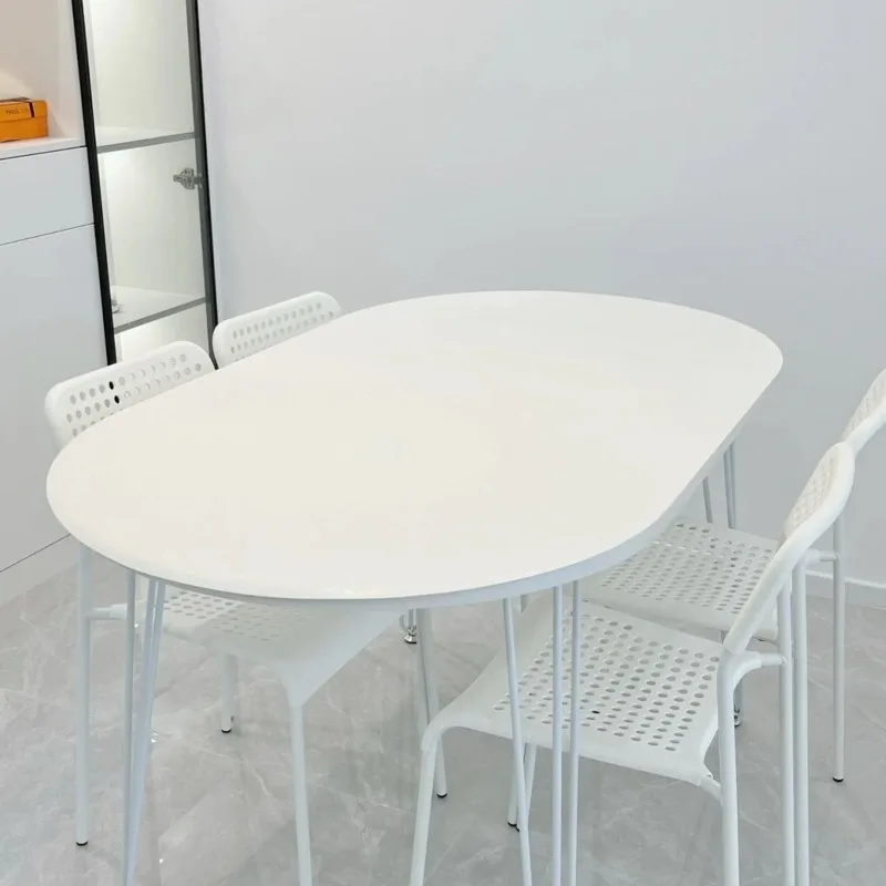 Cream style restaurant table and chair combination, coffee shop baking dessert shop square table, American snack bar solid