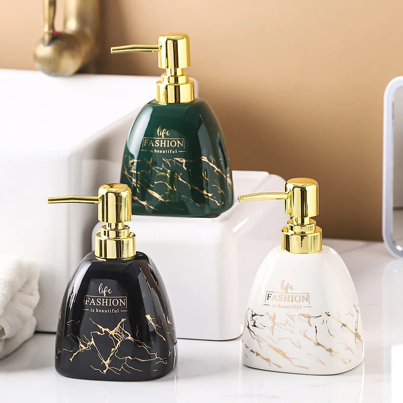 

Light luxury ceramic hand sanitizer bottle, press bottle, soap liquid bottle, portioning bottle, lotion bottle, shampoo and body