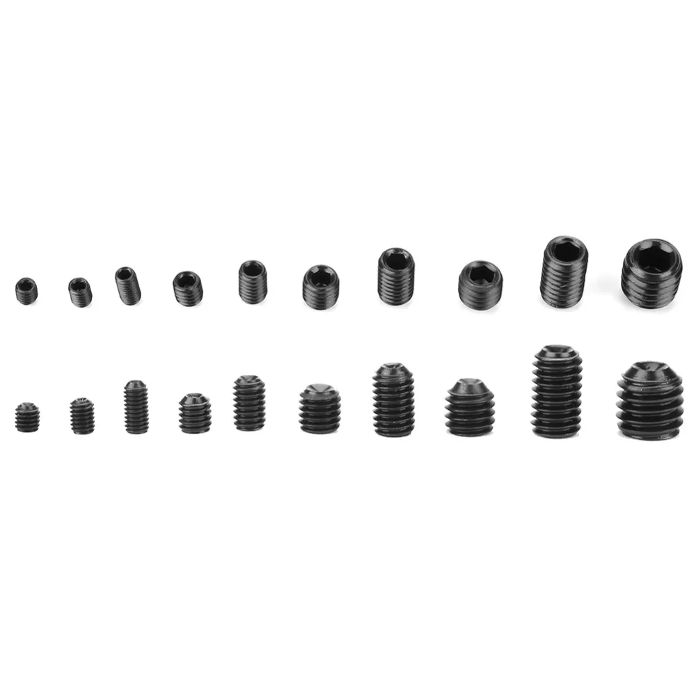 M3 M4 M5 M6 M8 Grub Set Screws DIN916 Standard Hex Head Hex Screws Assortment Kit With Box Screw Assortmen Model Making