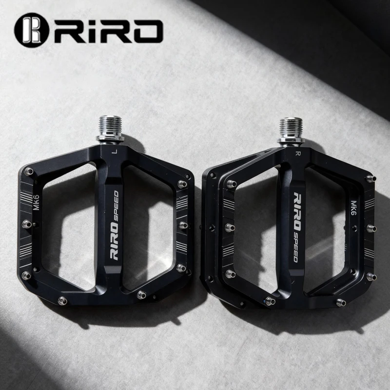 RIRO Ultralight Bicycle Pedal 3 Bearings Widen Anti-slip Cycling Pedal Aluminum Alloy Smooth Road Mountain Bike Pedals Bike Part