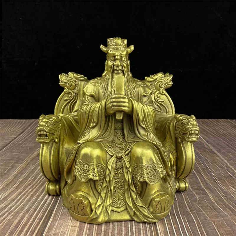 Guyunzhai Brass the Decoration Wind and Rain Shun Donghai King Qinglong Golden Dragon Copper Statue Crafts