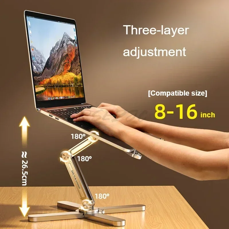 Foldable N86 Laptop Stand Aluminum Alloy Rotating Desktop Height Increasing Folding Cooling Stand Game Stand