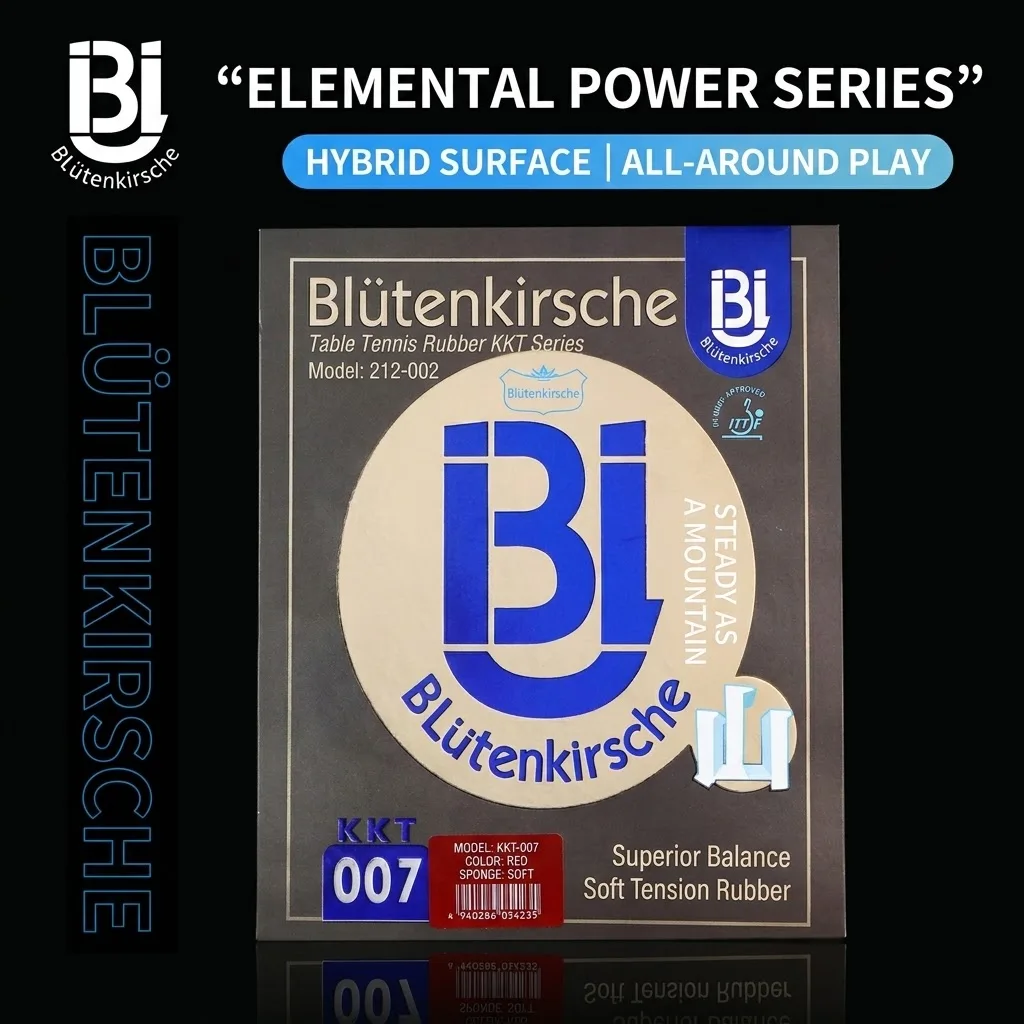 Sakura Blütenkirsche Table Tennis Racket Rubber, High-Quality Sticky Sponge with High Elasticity, Reverse Rubber for Table Tennis Rackets