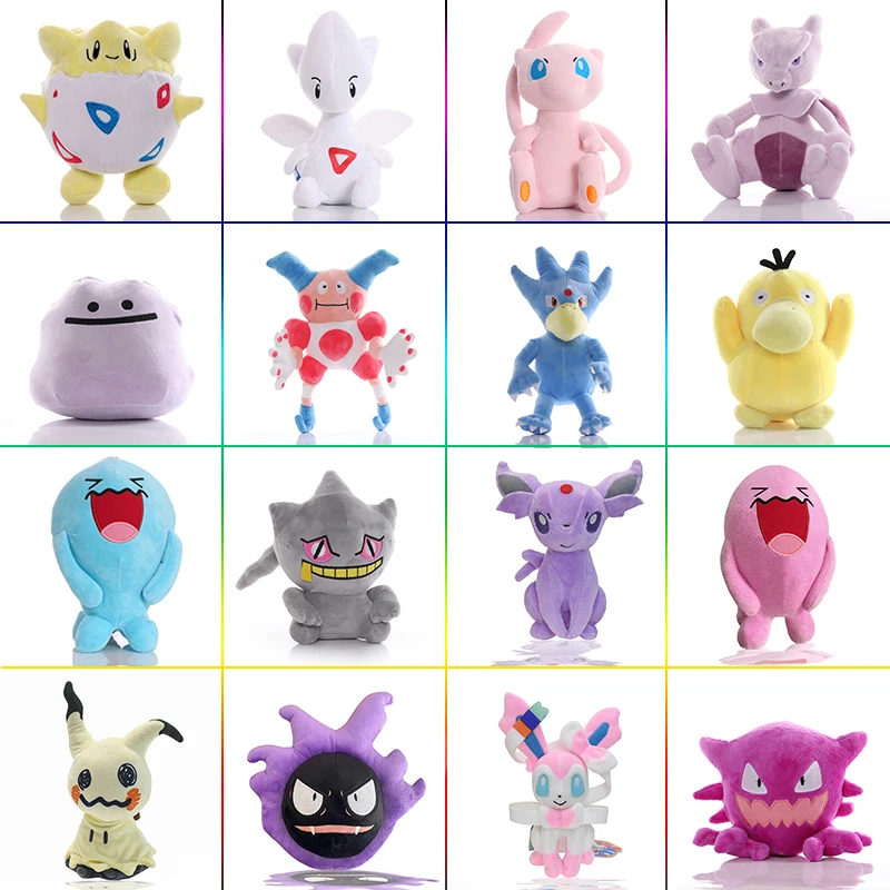 

20cm Pokemon Togepi Wobbuffet Plush Toy Psychic Type Pokémon Mew Doll Mr.Mime Golduck Pikachu Plushie Kids Gifts Room Decoration