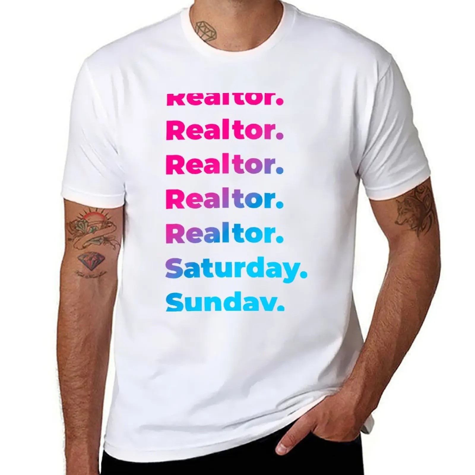 

Realtor work week T-Shirt t shirts for man pack cotton t shirts with prints man t shirts high quality luxury brand T-Shirt