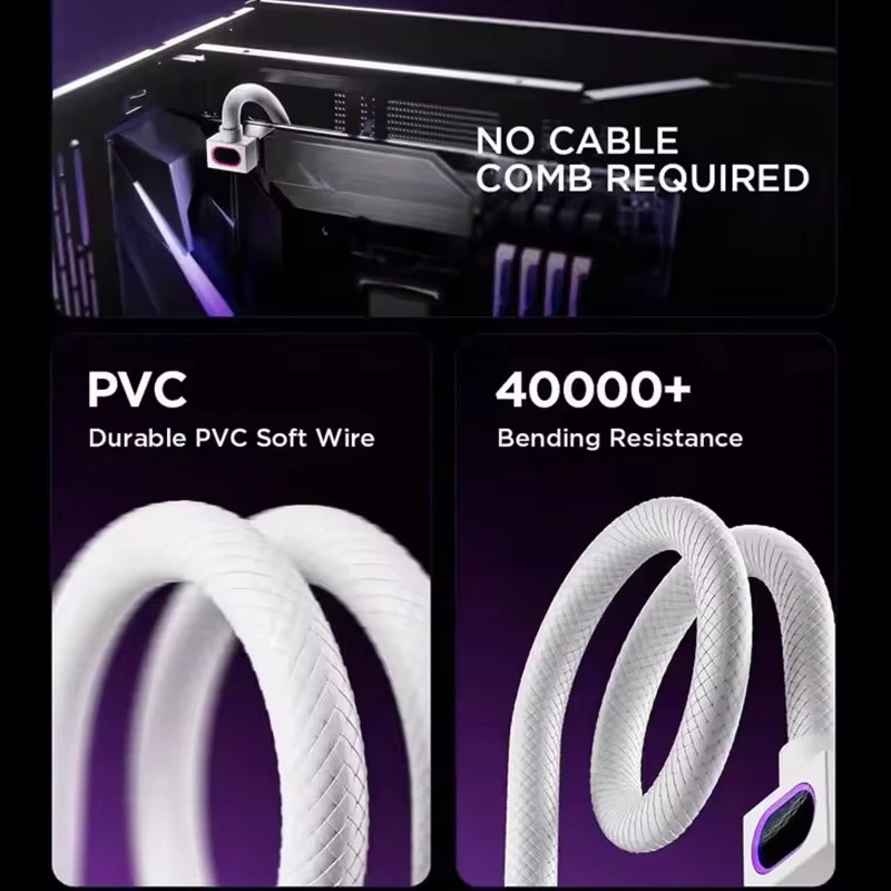 UPSIREN CPU 8Pin Motherboard Extension Cable,18AWG 90° Right-Angle Design, ARGB 5V 3Pin Male-to- Female Connectors Cable