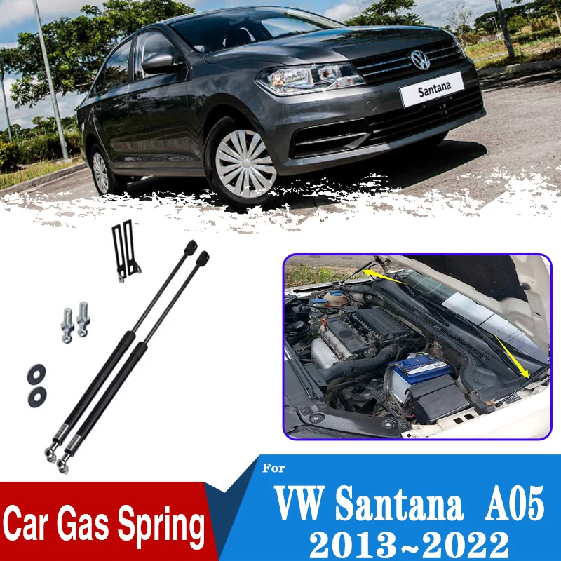 

Для VW Santana A05 Volkswagen Gran 2013 ~ 2022 автомобильный передний капот, чехлы для двигателя, амортизаторы, поддерживающая пружина, автомобильные аксессуары