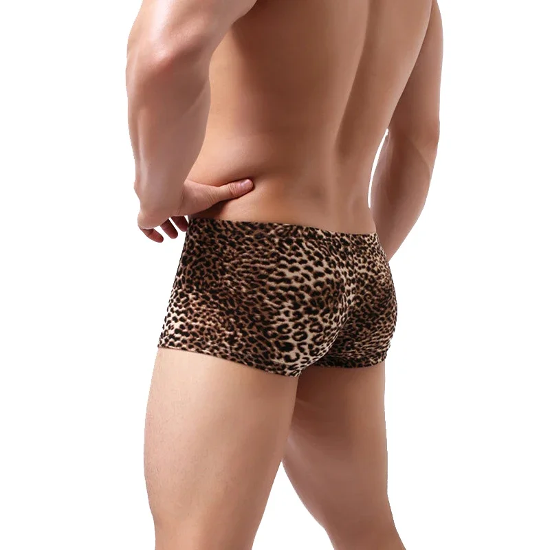 

Sexy Men Boxer Leopard Soft Breathable Underwear Male Comfortable Panties Underpants Cueca Boxer Shorts Homme Men Boxers
