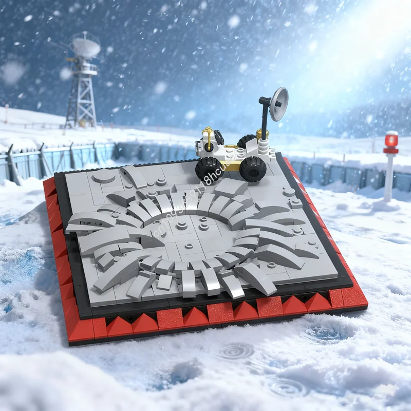 445 قطعة MOC Diorama زراعة العلم الفضاء نموذج بناء اللعب كتل العمارة لتقوم بها بنفسك التعليم هدية الكريسماس عيد ميلاد الاطفال