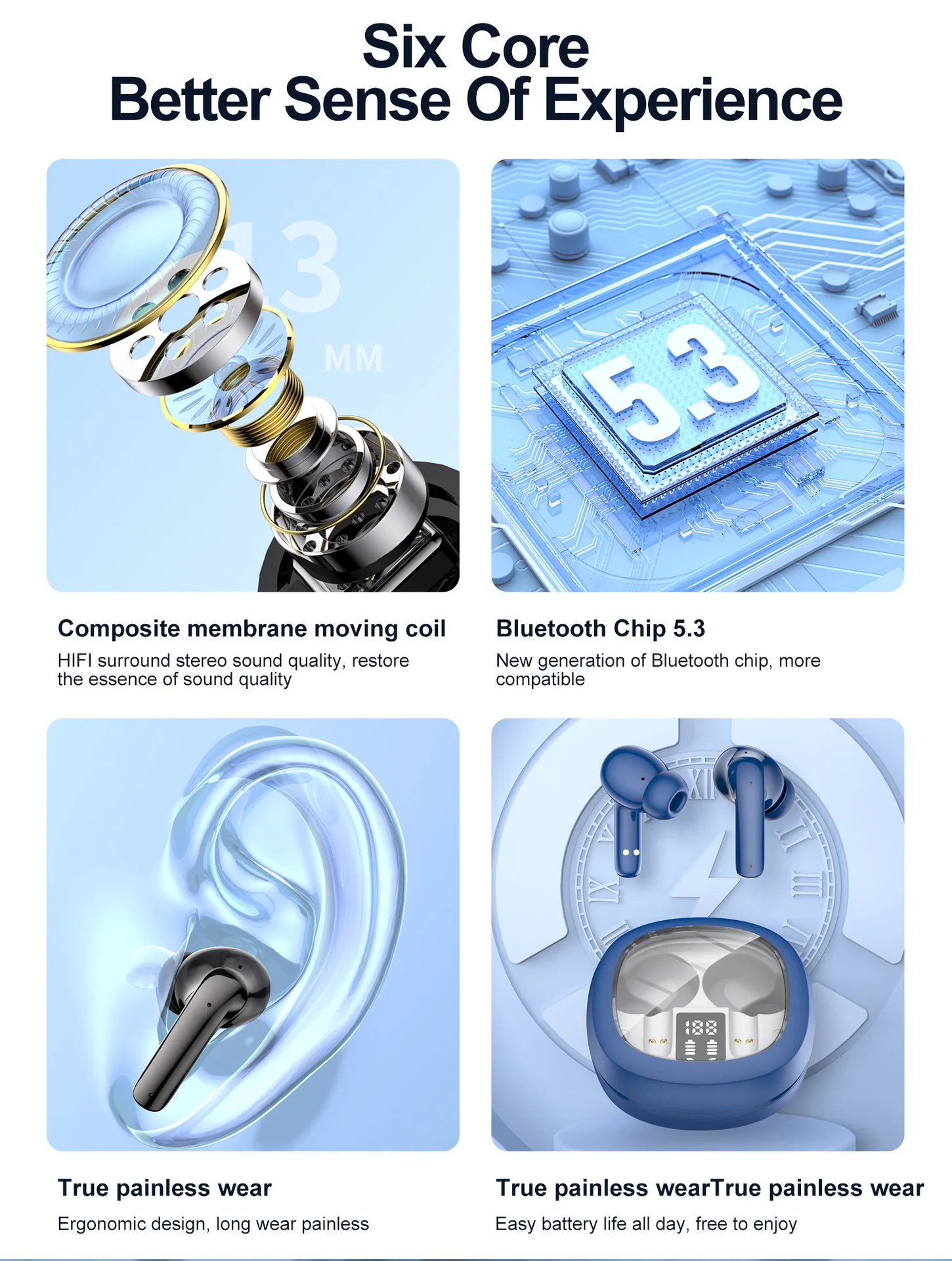 لسماعات Galaxy S25 Ultra S25 Plus S24 S23 S22 S21 ANC سماعة لاسلكية تعمل بالبلوتوث بدون استخدام اليدين ENC للاتصال والقيادة في الأذن #6