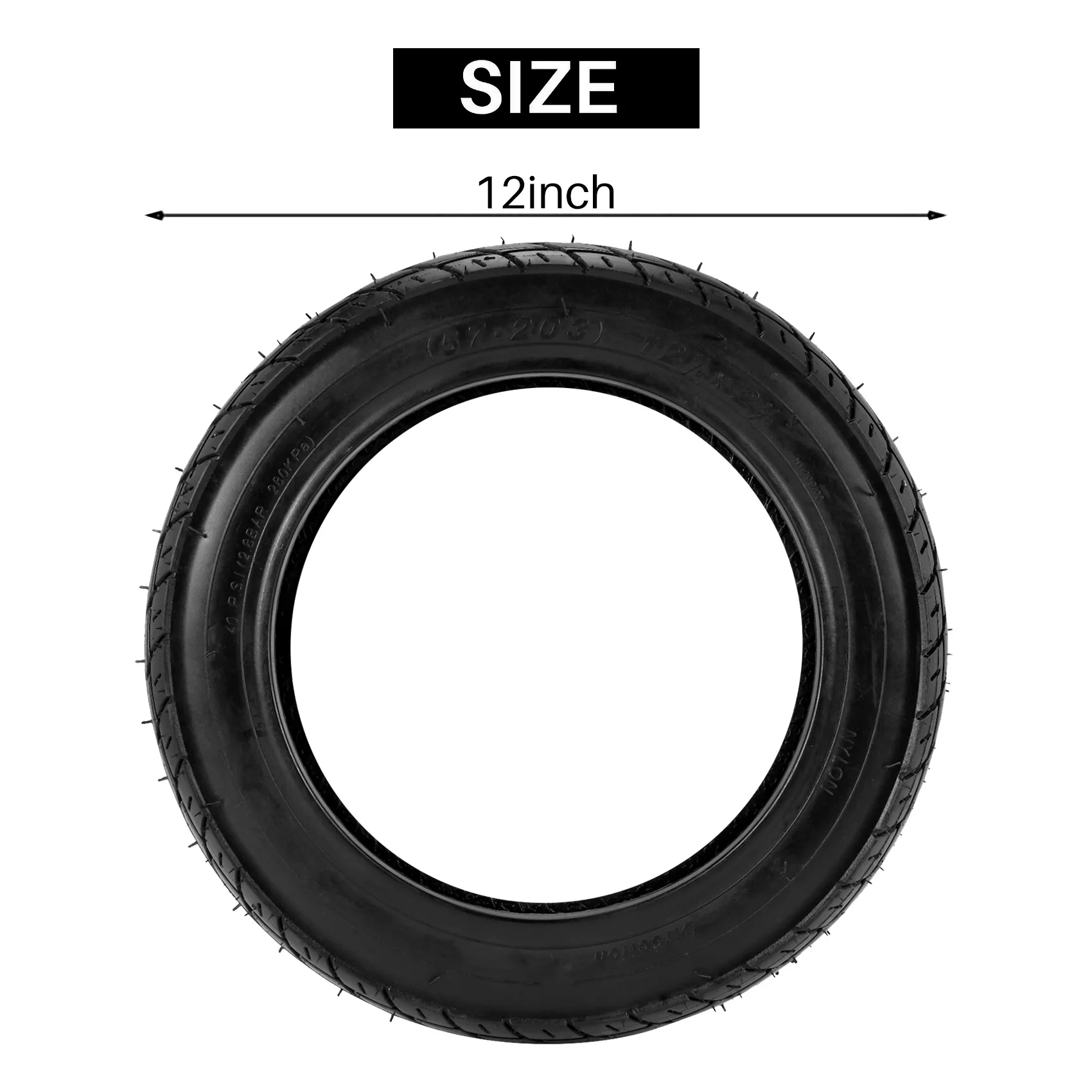 

12 1/2X2 1/4 ( 57-203 ) Fits For Many Gas Electric Scooters 12 Inch Tire For ST1201 ST1202 E-Bike 12 1/2X2 1/4