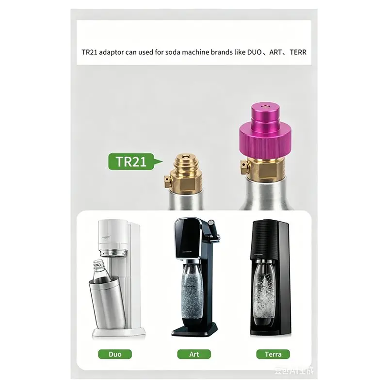 75STO-For TR21 CO2 Cylinder Converter Quick Connect Adapter For Sodastream For Sodas Machine Maker