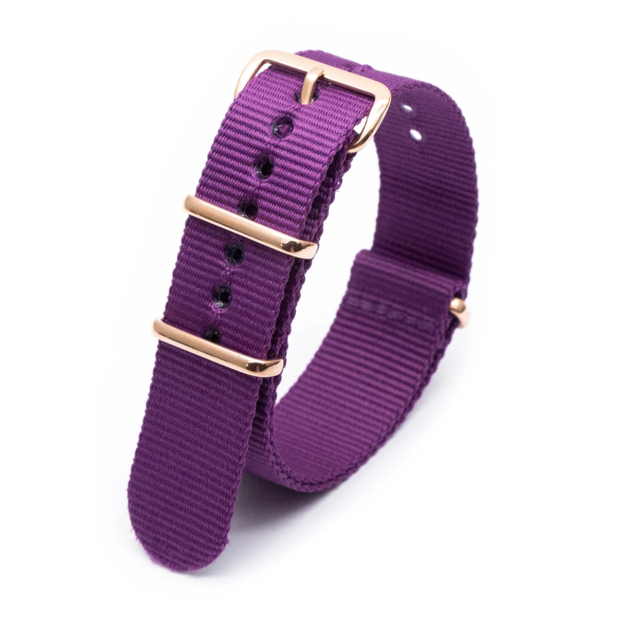 Luxury Rose Gold Buckle Nylon Strap Watchband 18Mm 20Mm 22Mm 24Mm Bracelet Accessories Men Women Belt for Samsung Huawei Watch