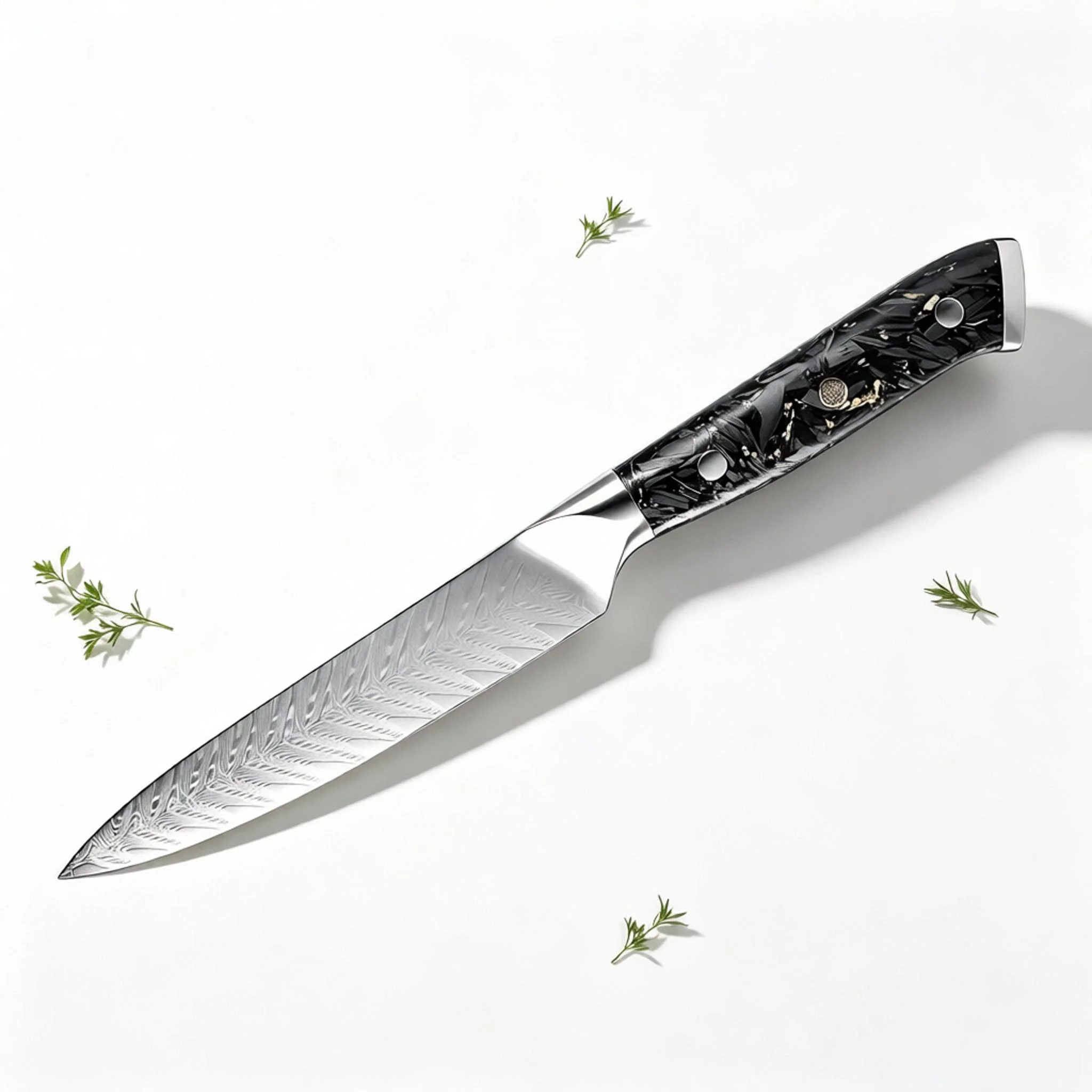 5 Inch Paring Knife VG10 Damascus Steel Utility Knife Sharp Fruit Knife for Cutting Fruit and Vegetables Kitchen Peeling Knife