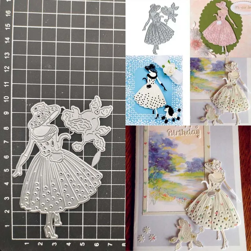 

girl Metal Cutting Dies Stencil Scrapbook Album Stamp Paper Card Embossing Decor Craft Knife Mould