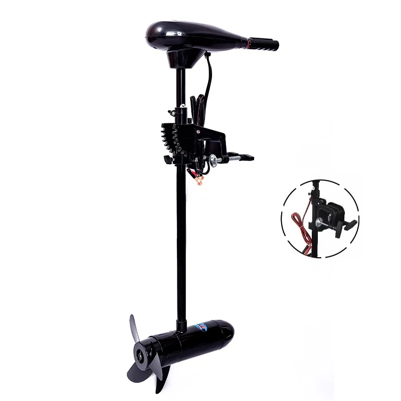 

Solar Marine DC 12V 50LBS 480W Electric Trolling Motor Transom Mount Fishing Boat Engine With Three Blades Screw Propeller