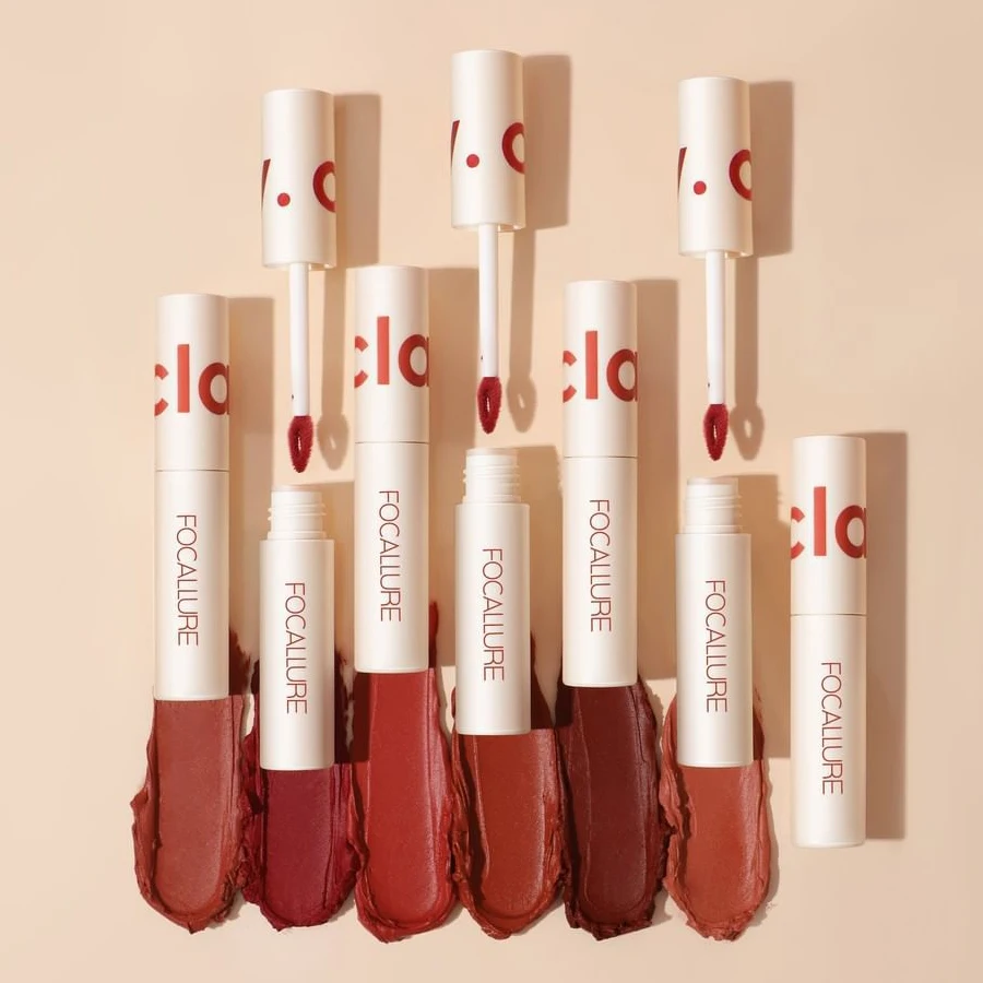 FOCALLURE Matte Lipstick Lipclay Lipcream Velvet Waterproof Longlasting Dual-use Lip and Cheek Professional Makeup