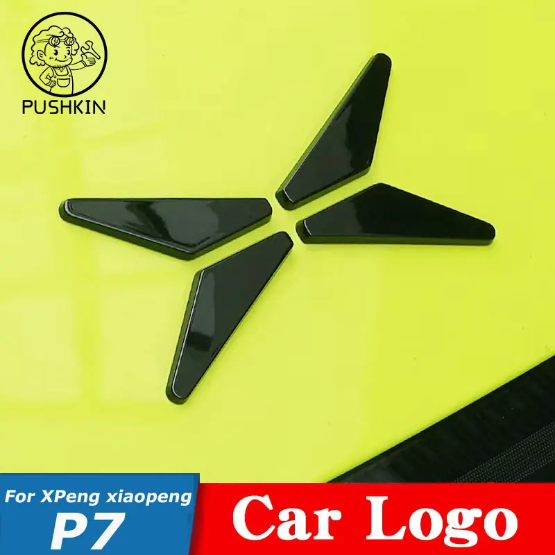 Car Logo For Xpeng XiaoPeng P7 G3i 2019-2022 2023 2024 Aluminum Alloy Front And Rear Three-dimensional Decorative Accessories