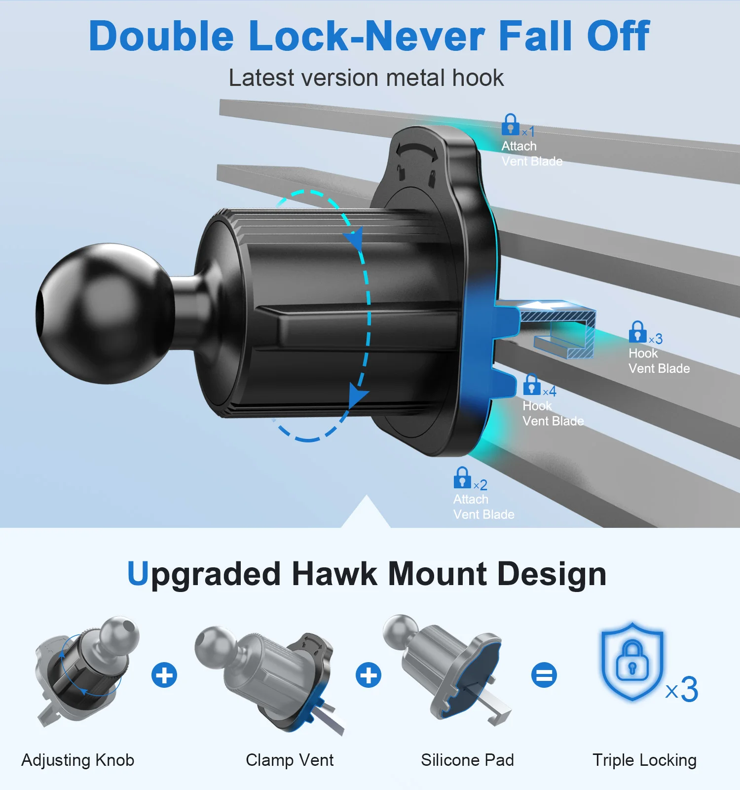 Multifunctional Universal Car Air Vent Magnetic Cell Phone Holder Can be Rotated 360 Degrees Built-In 6 Powerful Magnets image 4