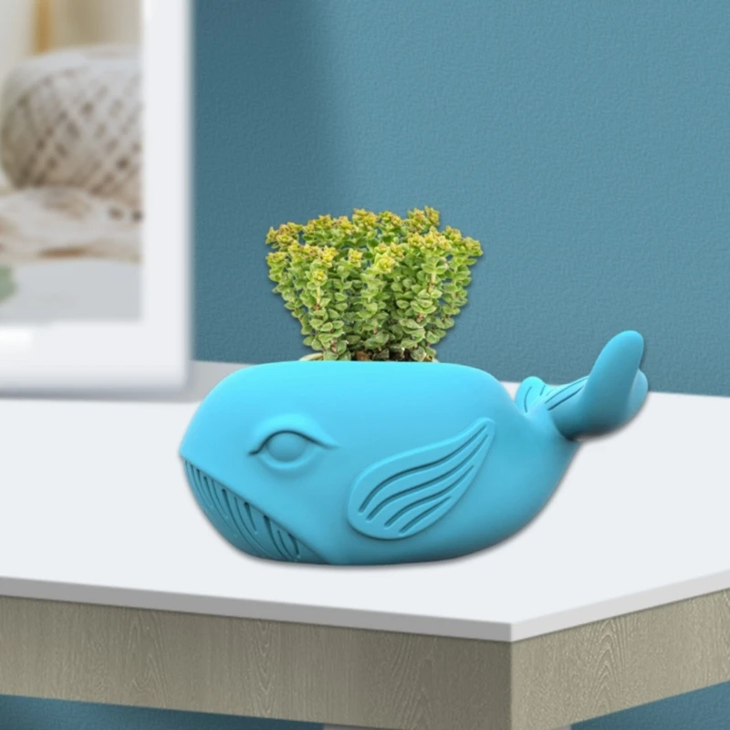 Whale Shaped Silicone Moulds for Epoxy Resin, Tealight Holder Succulents Planter